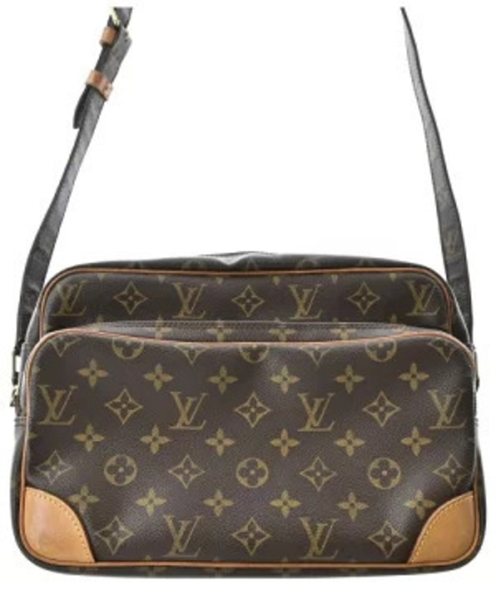 Louis Vuitton Shoulder Bag Brown Beige Cream All over